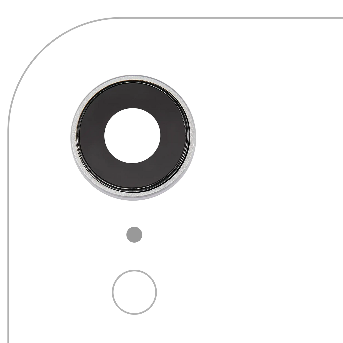 Back Camera Lens With Bracket & Bezel For iPhone XR (Aftermarket Plus) (White) (10 Pack)