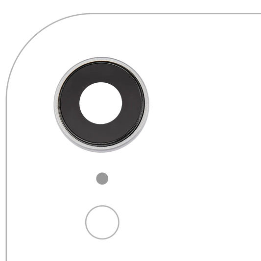 Back Camera Lens With Bracket & Bezel For iPhone XR (Aftermarket Plus) (White) (10 Pack)