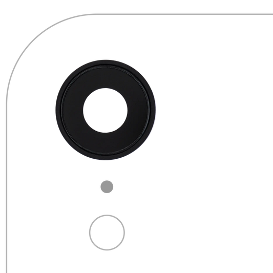 Back Camera Lens With Bracket & Bezel For iPhone XR (Aftermarket Plus) (Black) (10 Pack)