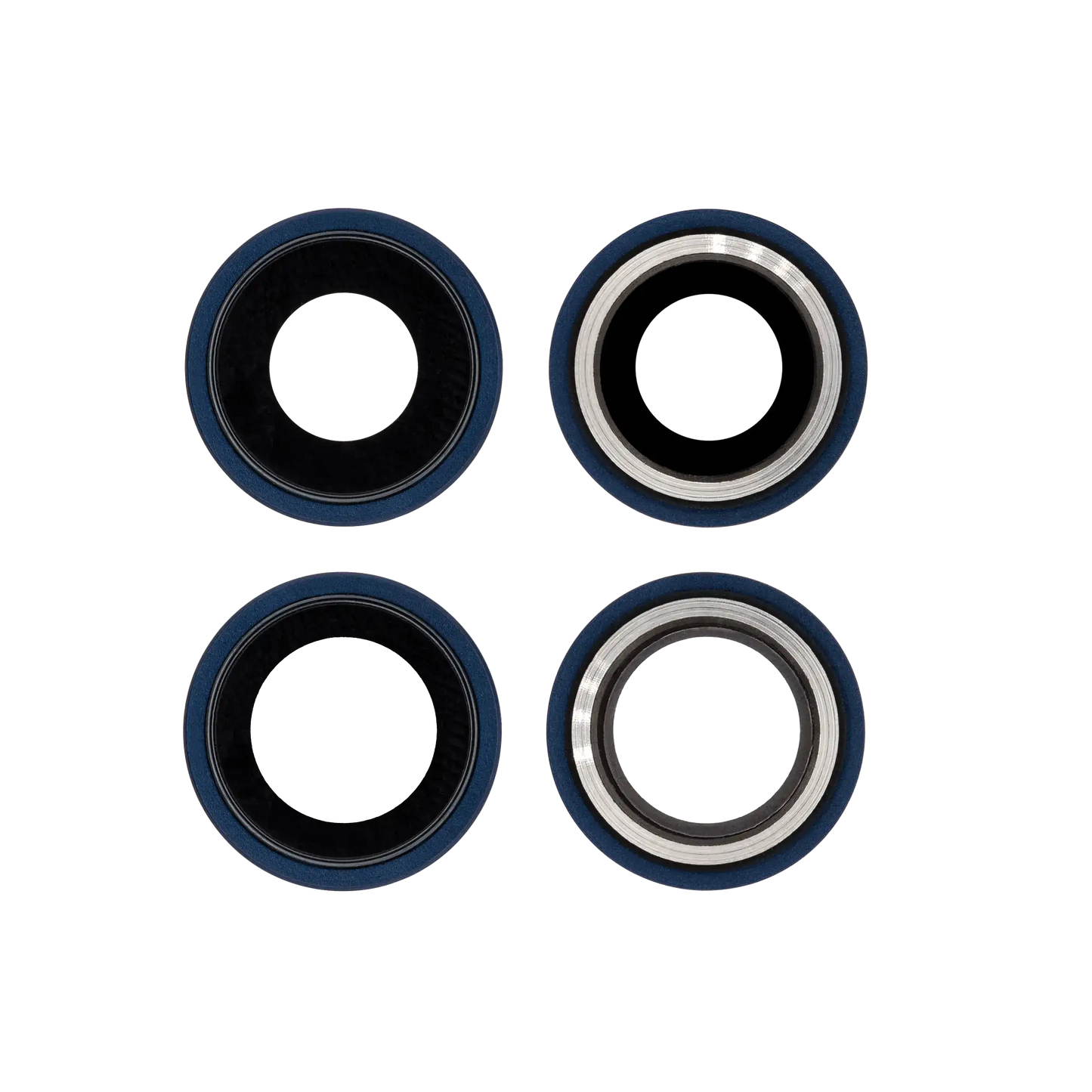 Back Camera Lens With Bracket & Bezel For iPhone 12 / 12 Mini (Blue) (Real Sapphire / Premium)
