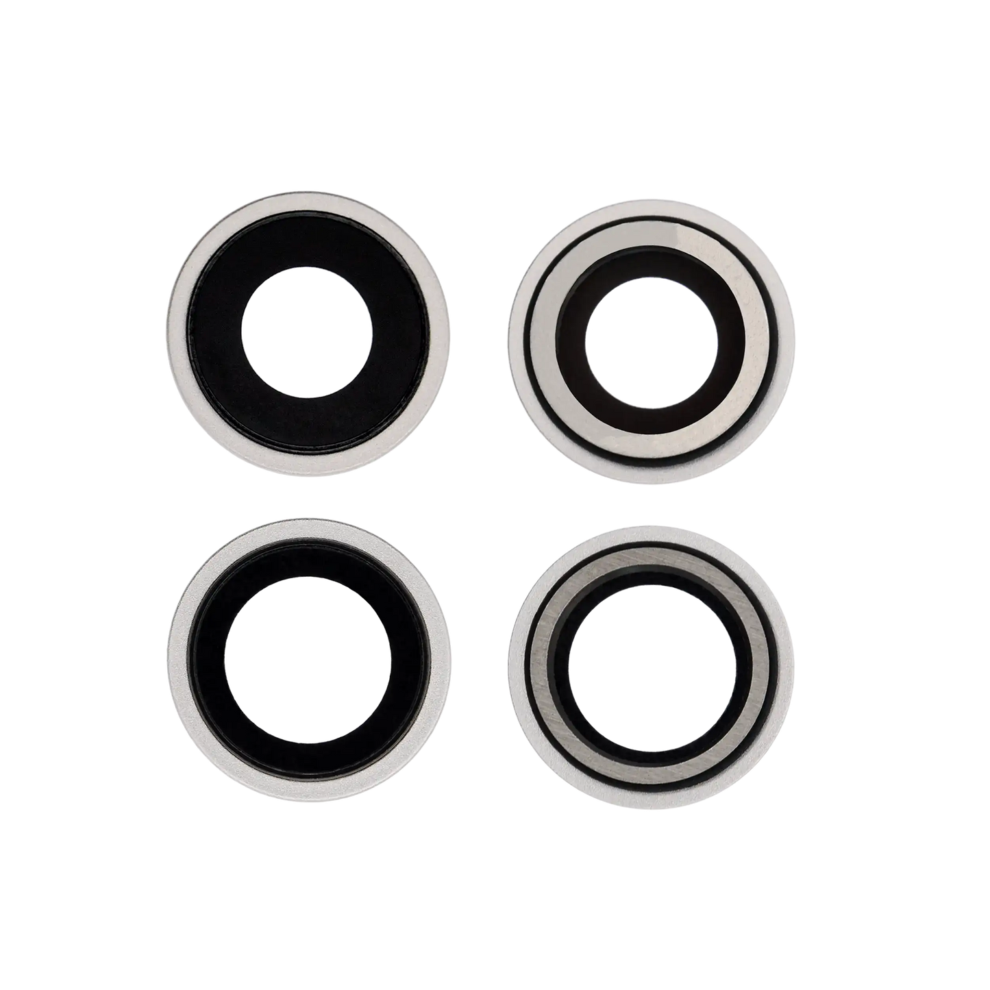 Back Camera Lens With Bracket & Bezel For iPhone 12 / 12 Mini (White) (Real Sapphire / Premium)