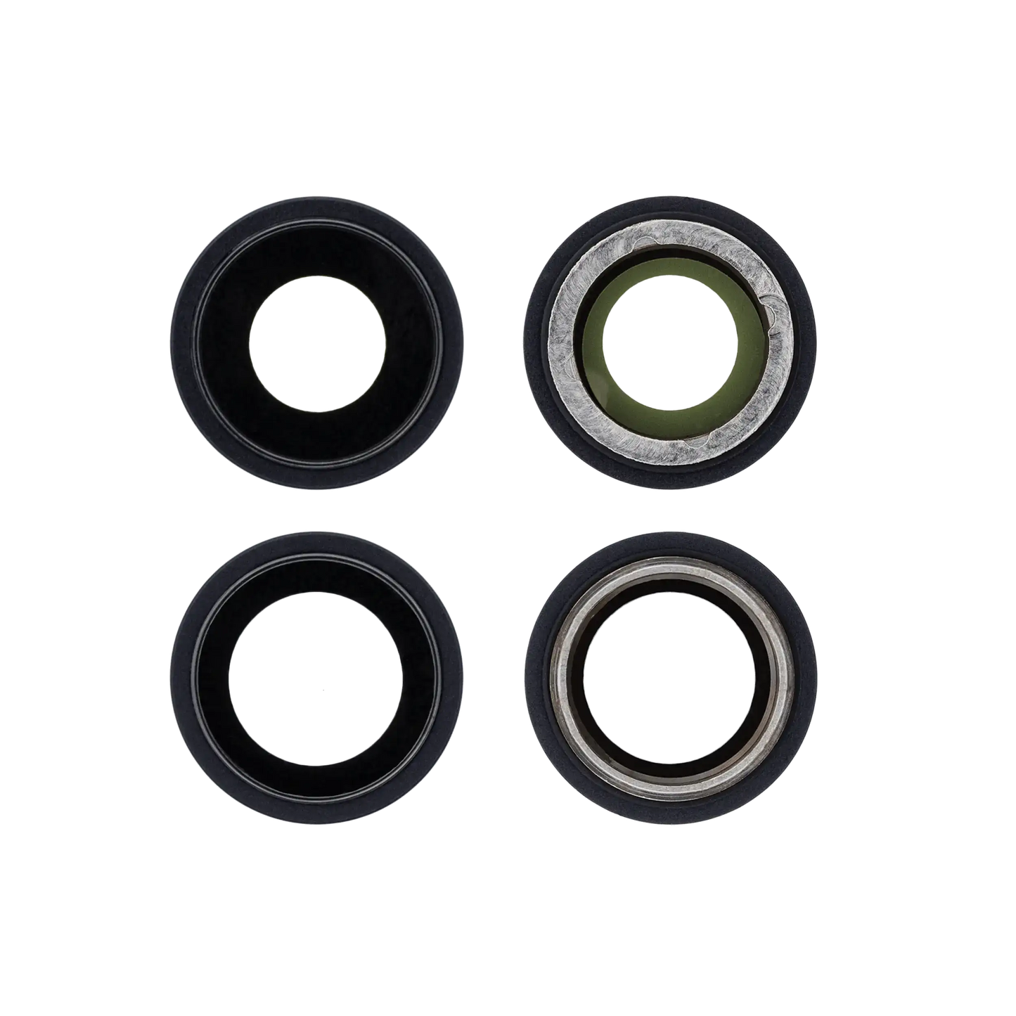 Back Camera Lens With Bracket & Bezel For iPhone 12 / 12 Mini (Black) (Real Sapphire / Premium)
