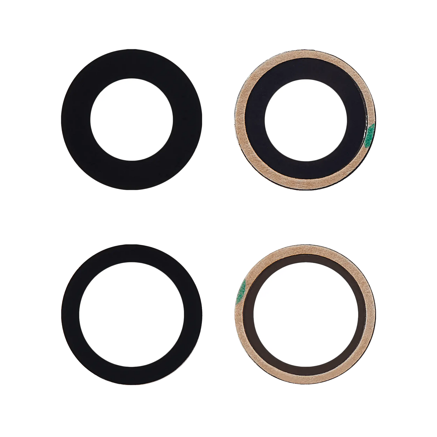 Back Camera Lens (Glass Only) With Adhesive For iPhone 12 / 12 Mini (2 Piece Set) (Premium) (Real Sapphire)