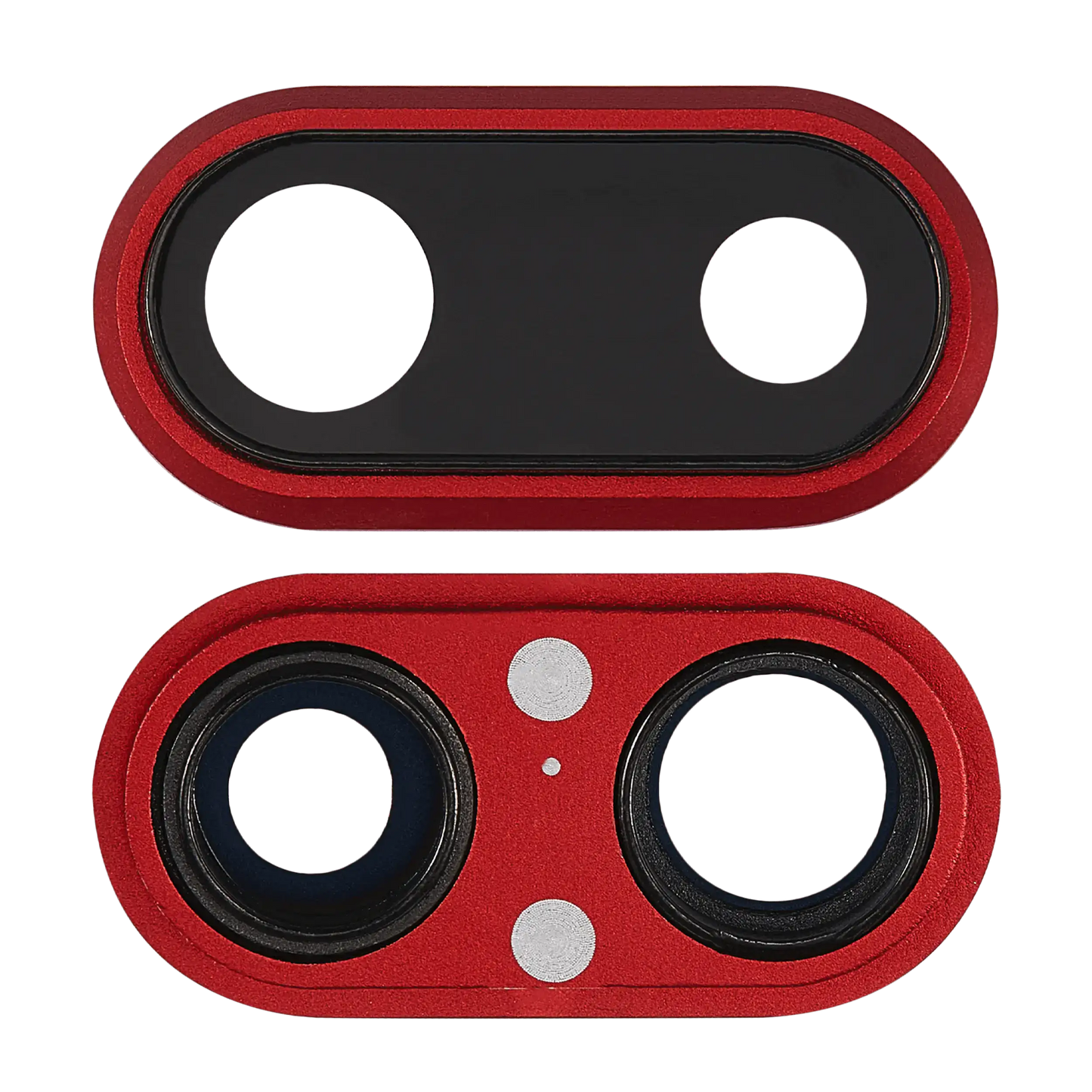 Back Camera Lens With Bracket & Bezel For iPhone 8 Plus (Red) (10 Pack) (Real Sapphire l Premium)