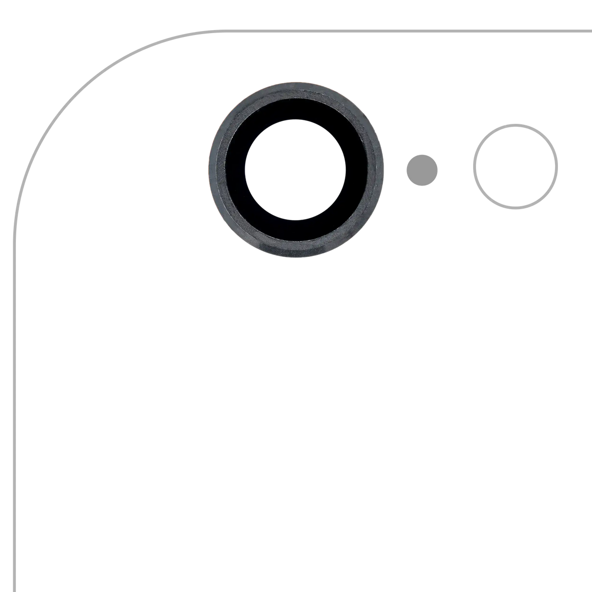 Back Camera Lens For iPhone 6 / 6S (Space Gray) (10 Pack) (Real Sapphire l Premium)