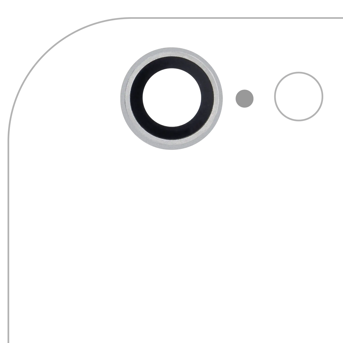 Back Camera Lens For iPhone 6 / 6S (Silver) (10 Pack)
