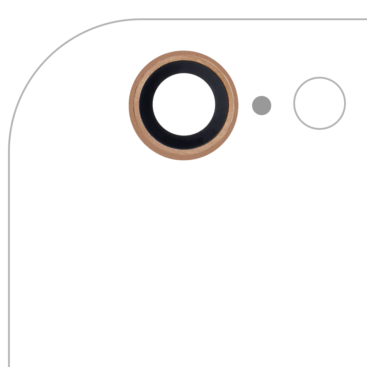 Back Camera Lens For iPhone 6 / 6S (Gold) (10 Pack)