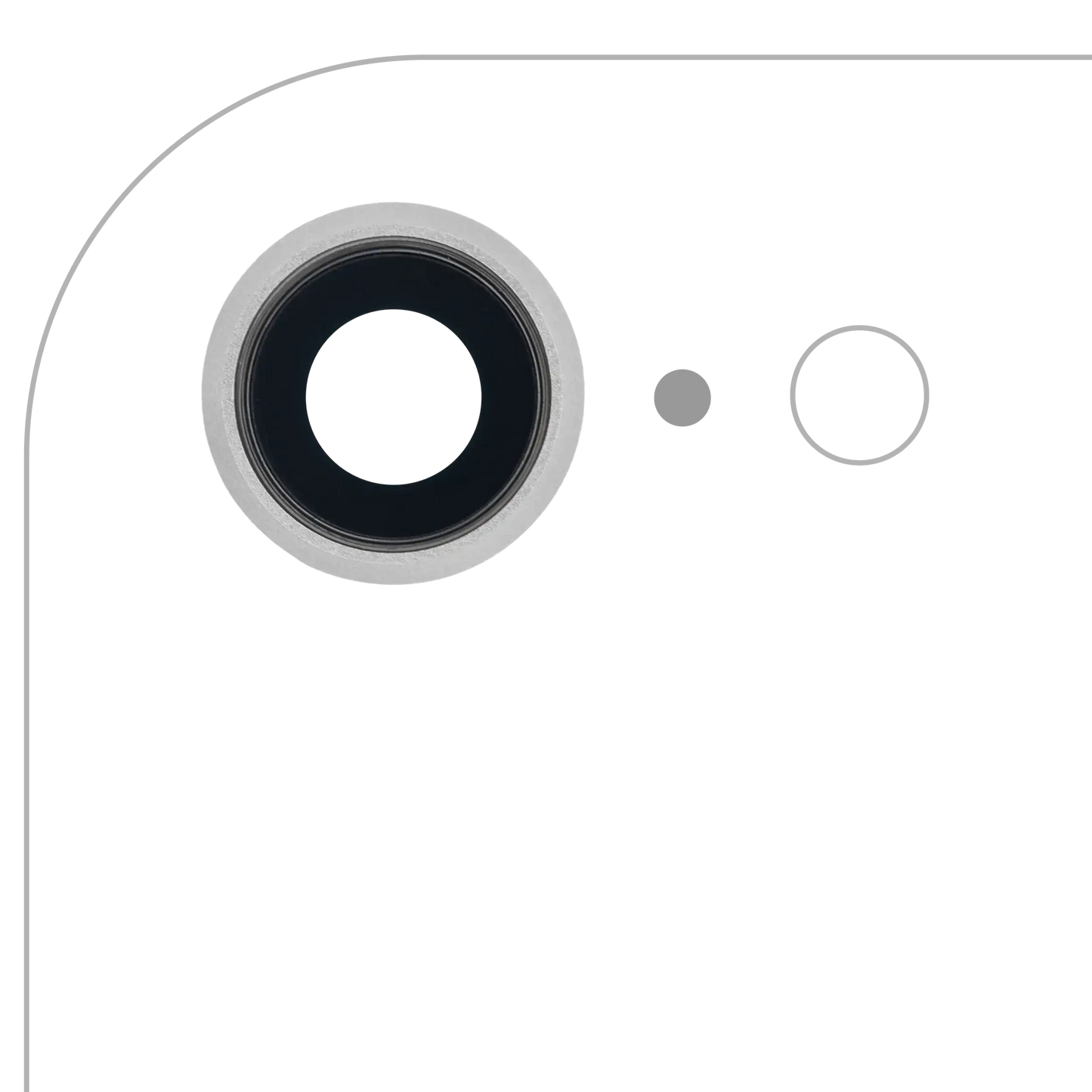 Back Camera Lens With Bracket & Bezel For iPhone 8 / SE (2020) / SE (2022) (Aftermarket Plus) (Silver) (10 Pack)