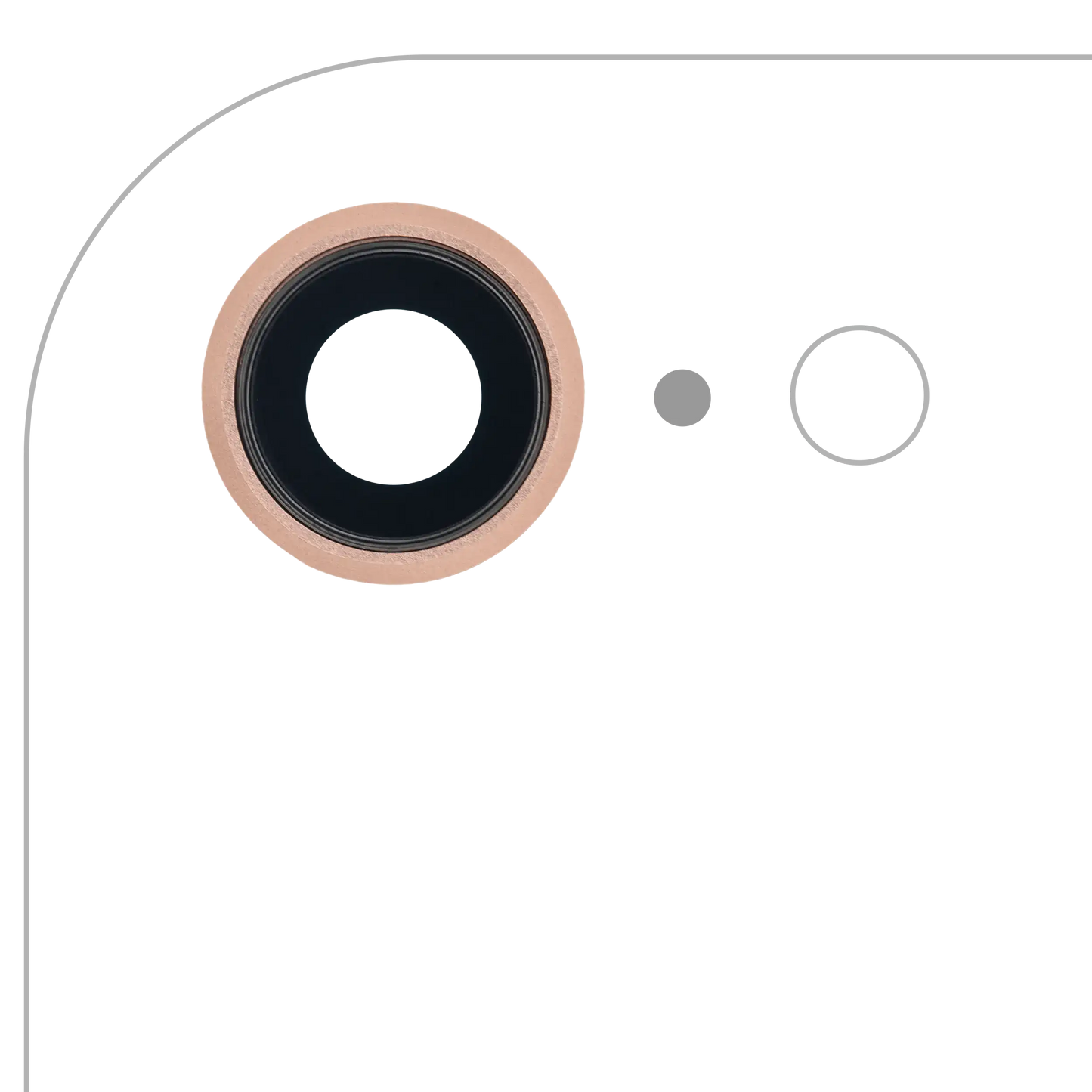 Back Camera Lens With Bracket & Bezel For iPhone 8 (Gold) (10 Pack)
