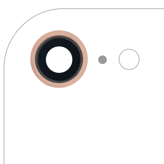 Back Camera Lens With Bracket & Bezel For iPhone 8 (Gold) (10 Pack)