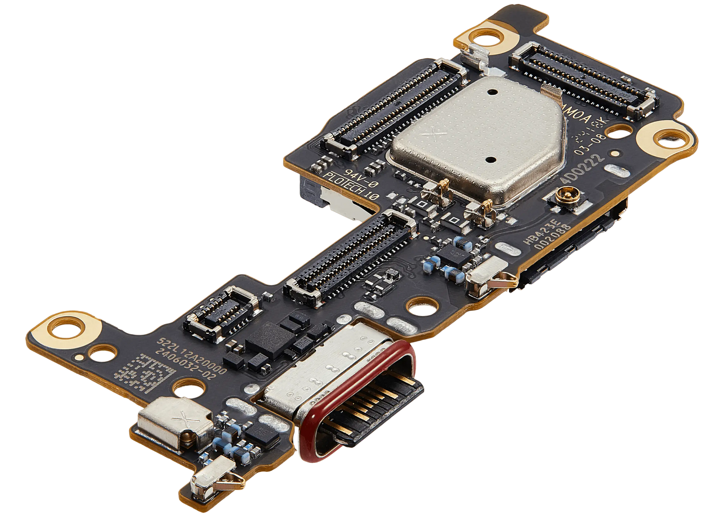 Charging Port Board With Sim Card Reader For Xiaomi 12T / 12T Pro (Premium) – device repair component close-up – Charging Port Replacement for phone repair