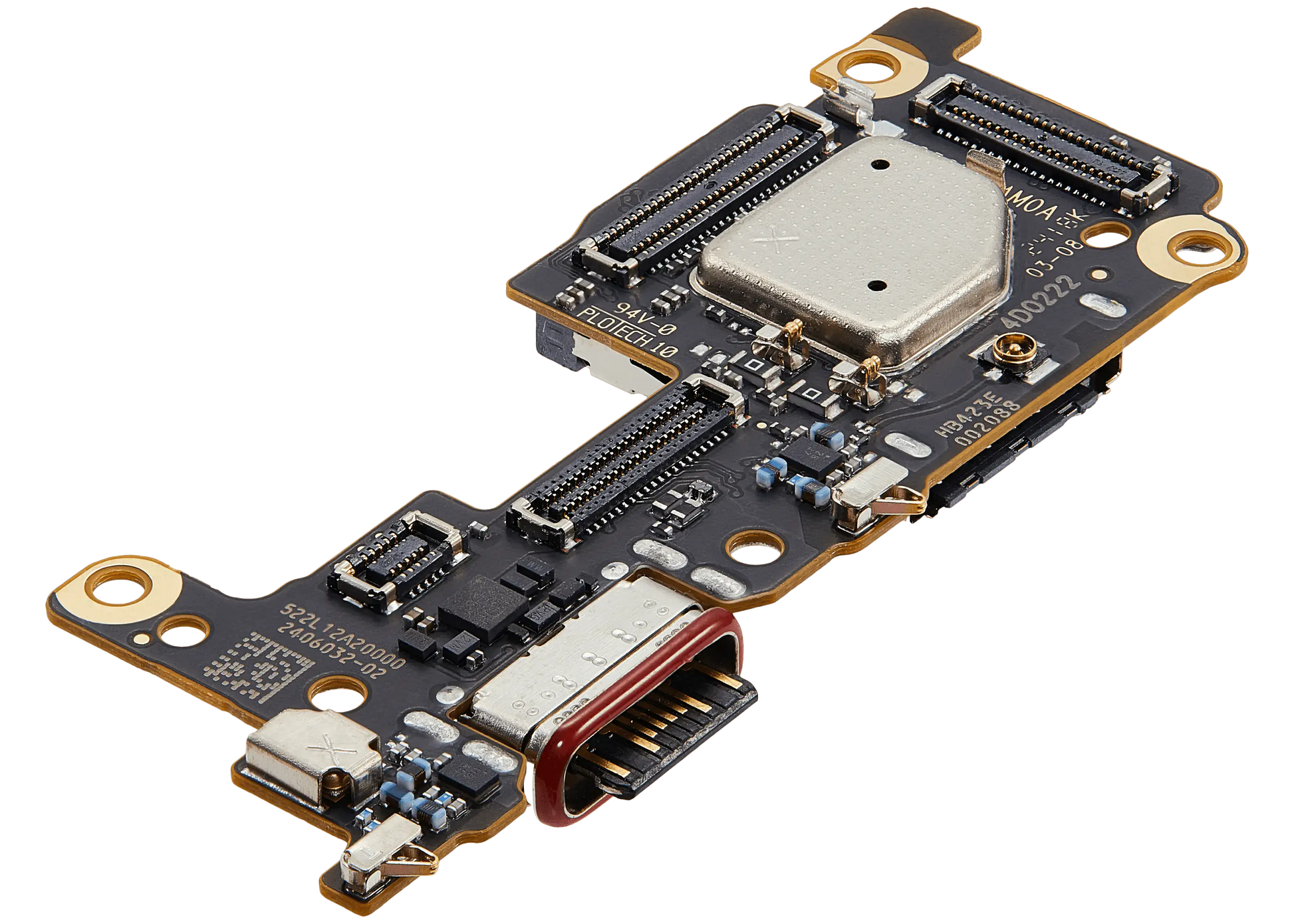 Charging Port Board With Sim Card Reader For Xiaomi 12T / 12T Pro (Premium) – device repair component close-up – Charging Port Replacement for phone repair