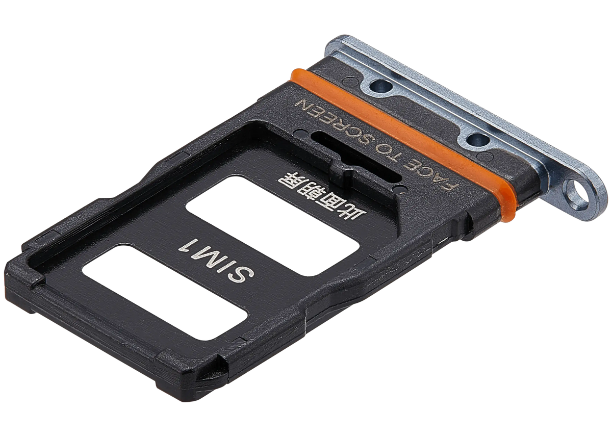Sim Card Tray For Xiaomi 12 (Blue) – device repair component close-up – SIM Tray Replacement for phone repair