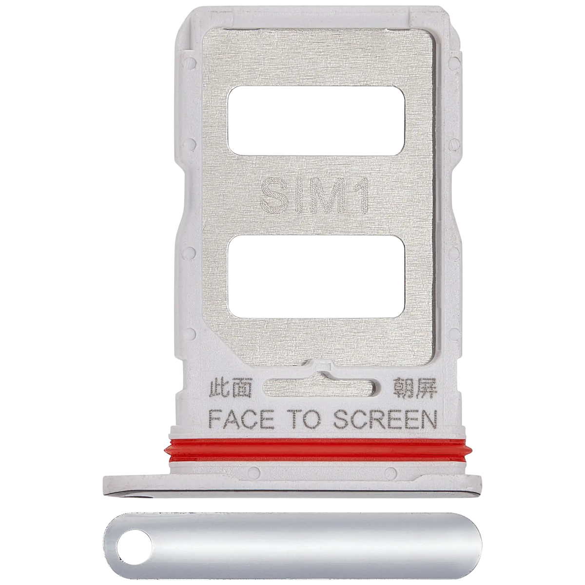 Sim Card Tray For Xiaomi 12T Pro (Silver) – replacement part product view – SIM Tray Replacement for phone repair
