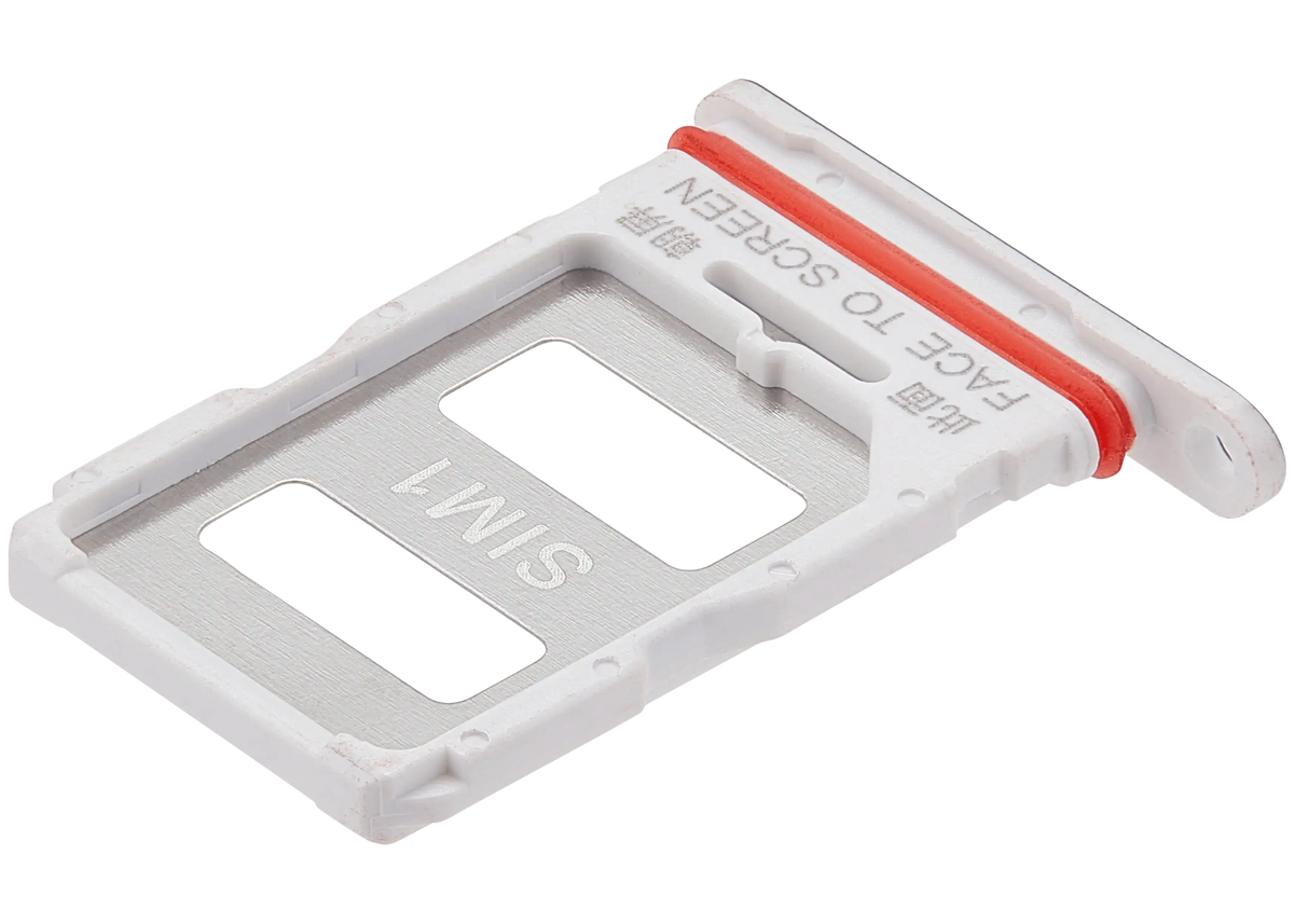Sim Card Tray For Xiaomi 12T Pro (Silver) – device repair component close-up – SIM Tray Replacement for phone repair