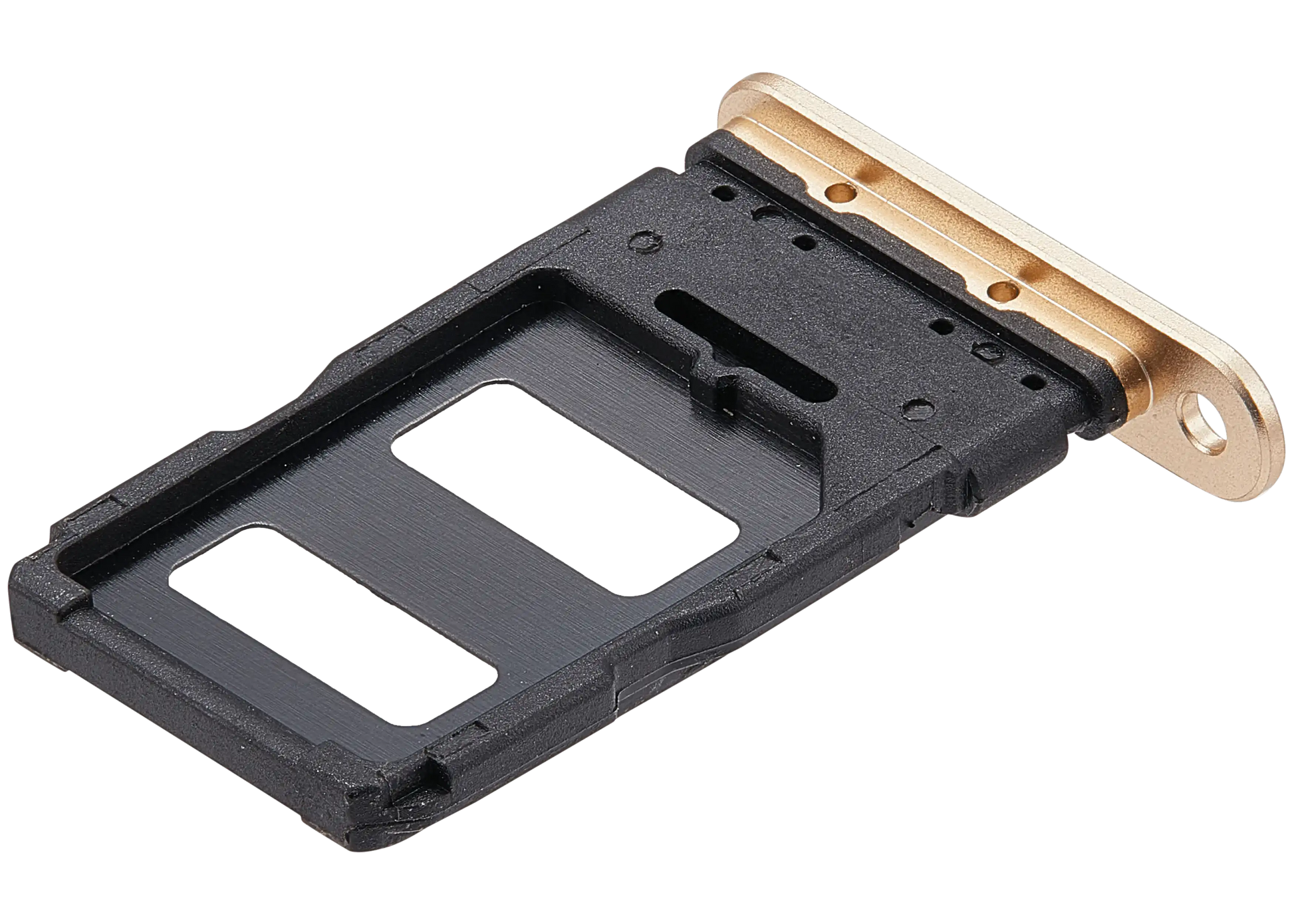 Sim Card Tray For Xiaomi 12S Ultra (Gold) – device repair component close-up – SIM Tray Replacement for phone repair