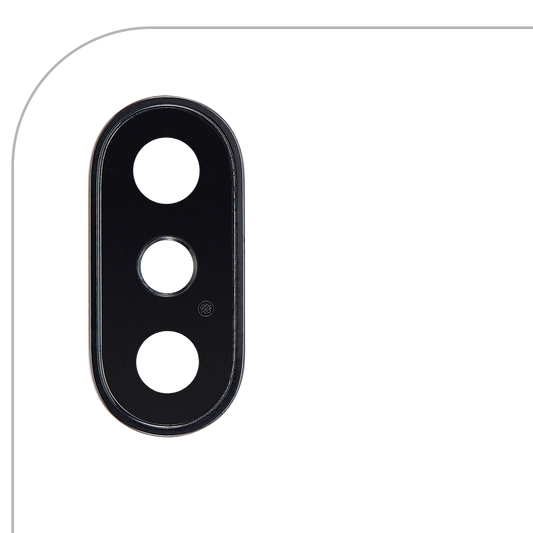 Back Camera Lens With Bracket & Bezel For iPhone XS / XS Max (Space Gray) (Real Sapphire l Premium) (10 Pack)
