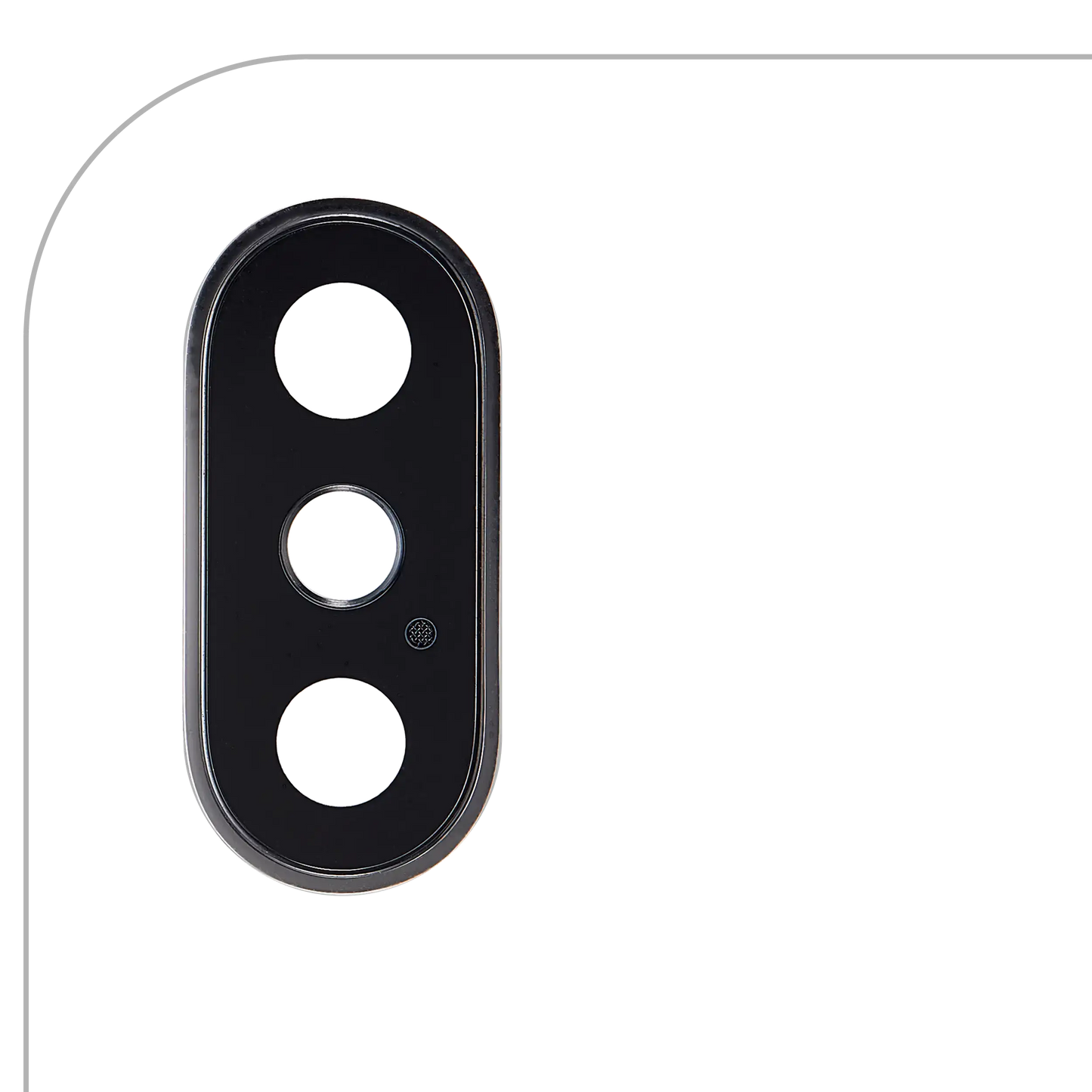 Back Camera Lens With Bracket & Bezel For iPhone XS / XS Max (Silver) (Real Sapphire l Premium) (10 Pack)
