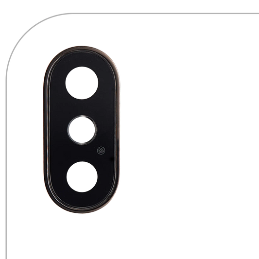Back Camera Lens With Bracket & Bezel For iPhone XS / XS Max (Gold) (Real Sapphire l Premium) (10 Pack)