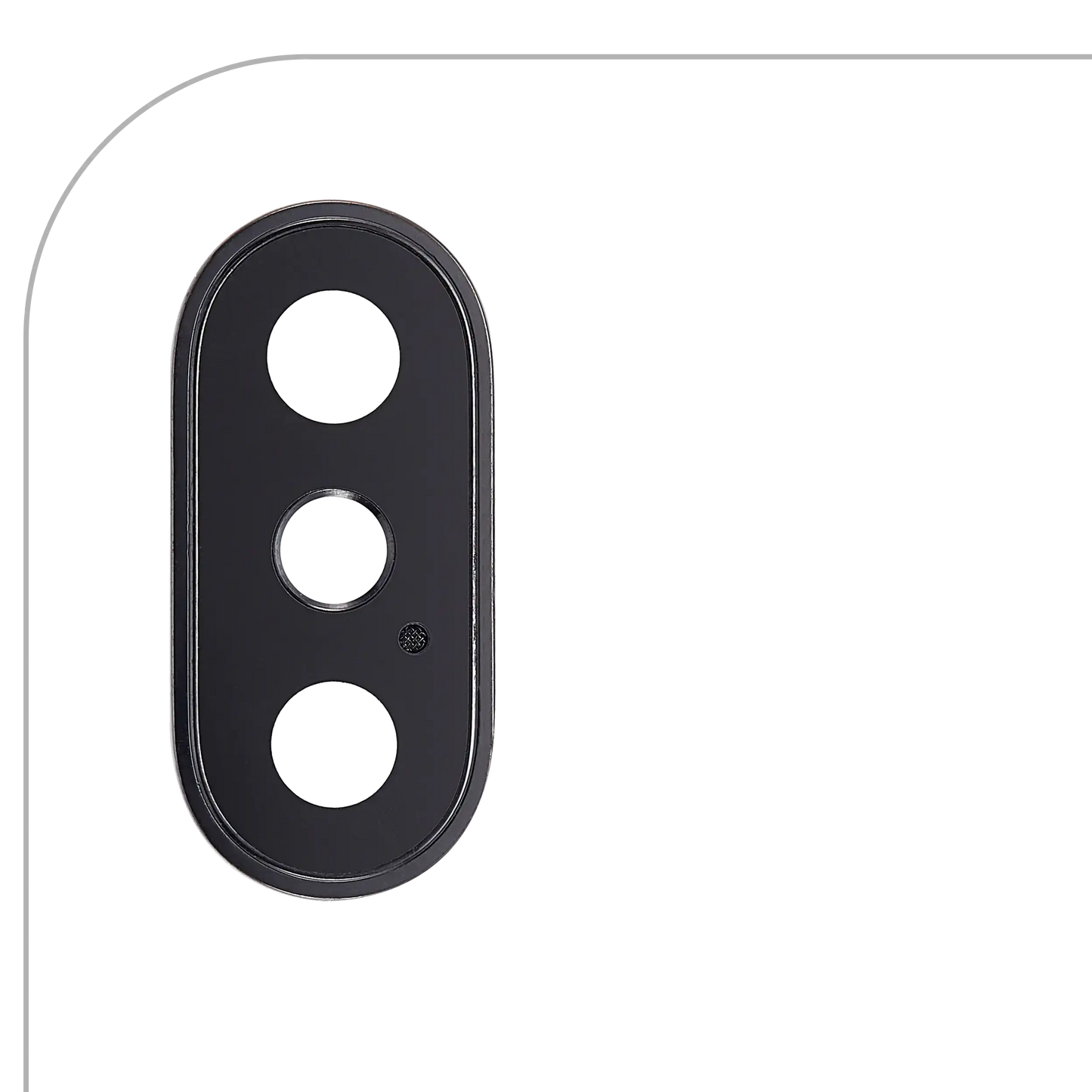 Back Camera Lens With Bracket & Bezel For iPhone X (Space Gray) (Real Sapphire l Premium) (10 Pack)
