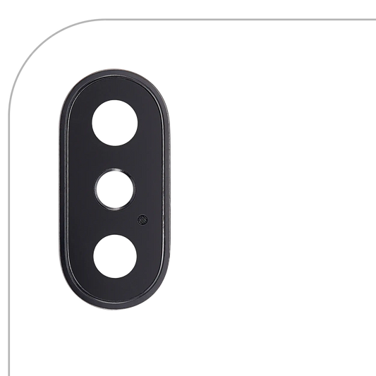 Back Camera Lens With Bracket & Bezel For iPhone X (Space Gray) (Real Sapphire l Premium) (10 Pack)