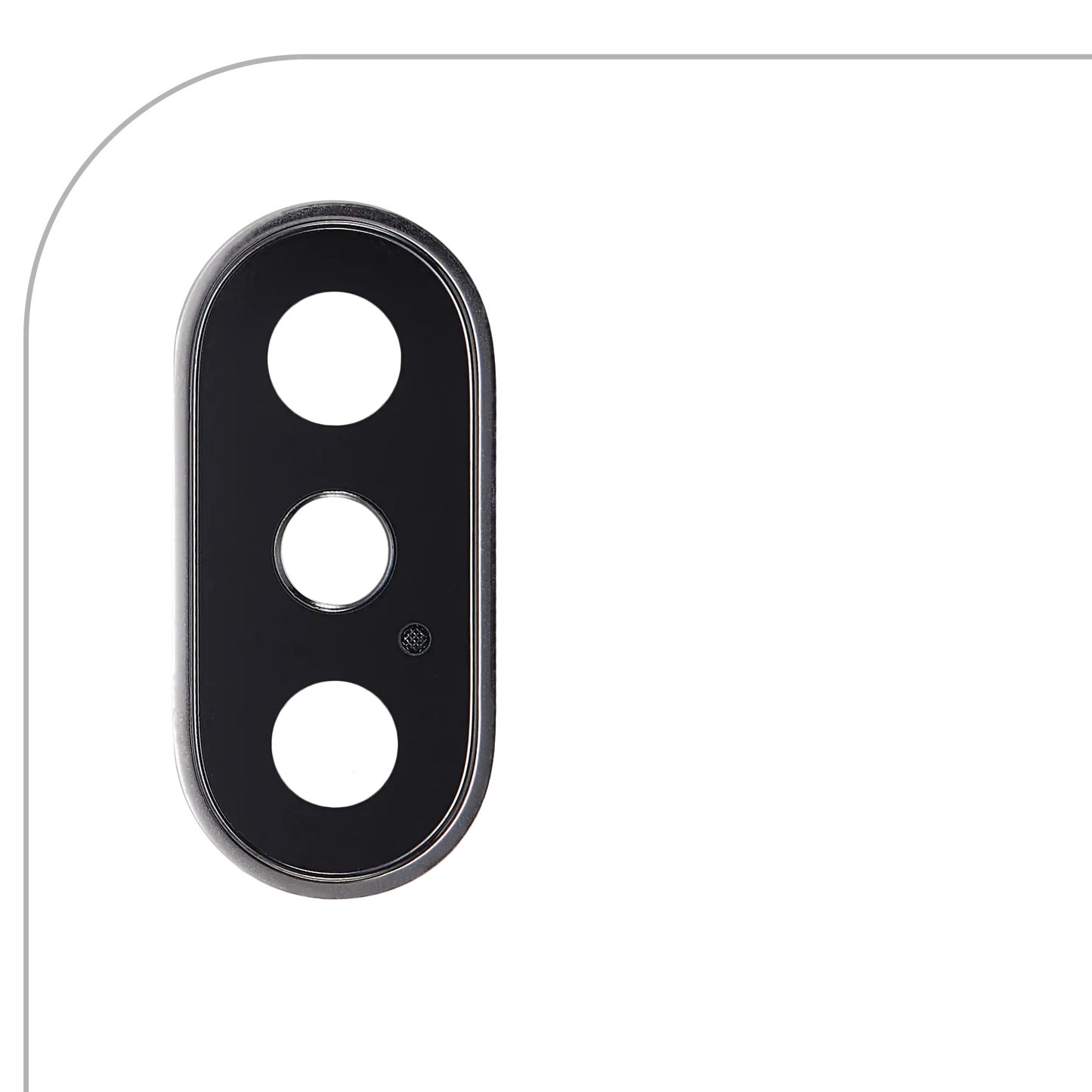 Back Camera Lens With Bracket & Bezel For iPhone X (Silver) (Real Sapphire l Premium) (10 Pack)