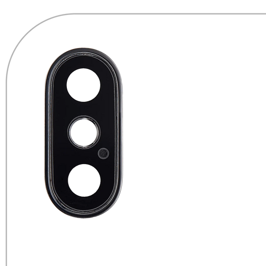 Back Camera Lens With Bracket & Bezel For iPhone XS / XS Max (Aftermarket Plus) (Space Gray) (10 Pack)