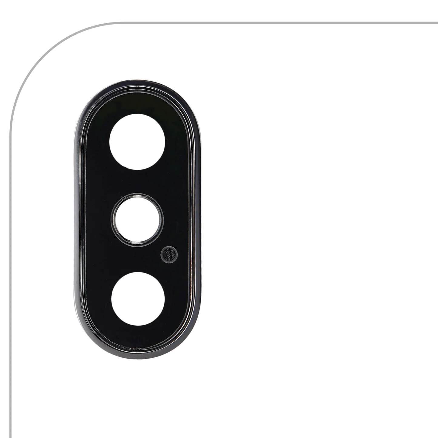 Back Camera Lens With Bracket & Bezel For iPhone XS / XS Max (Aftermarket Plus) (Silver) (10 Pack)