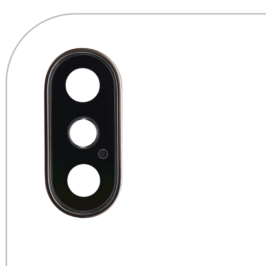 Back Camera Lens With Bracket & Bezel For iPhone XS / XS Max (Aftermarket Plus) (Gold) (10 Pack)