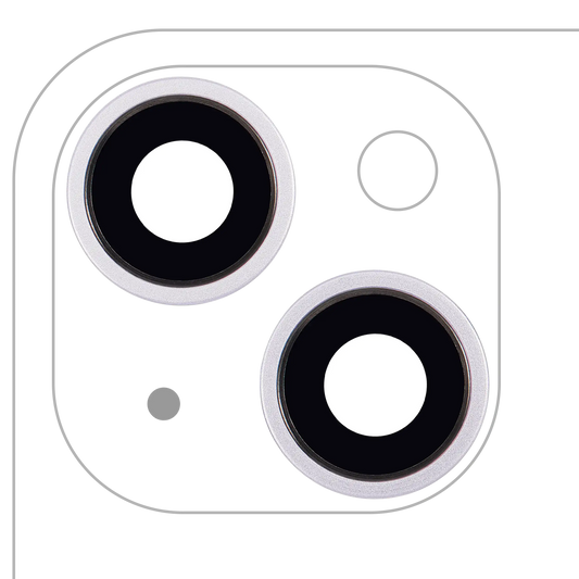 Back Camera Lens With Bracket & Bezel For iPhone 14 / 14 Plus (2 Piece Set) (Aftermarket Plus) (Purple)