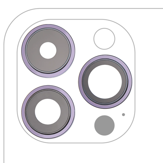 Back Camera Lens With Bracket & Bezel For iPhone 14 Pro / 14 Pro Max (Deep Purple) (3 Piece Set) (Premium)