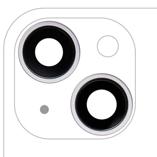 Back Camera Lens With Bracket & Bezel For iPhone 14 / 14 Plus (2 Piece Set) (Premium) (Purple)