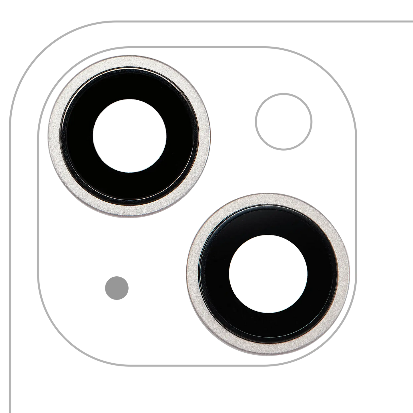 Back Camera Lens With Bracket & Bezel For iPhone 14 / 14 Plus (2 Piece Set) (Premium) (Starlight)