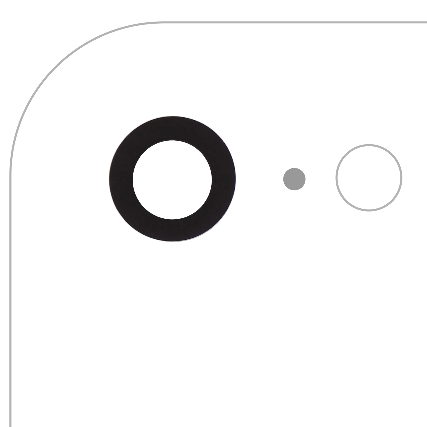 Back Camera Lens With Adhesive (Glass Only) For iPhone 7 / 8 / SE (2020) / SE (2022) (All Colors) (10 Pack) (Real Sapphire / Premium)