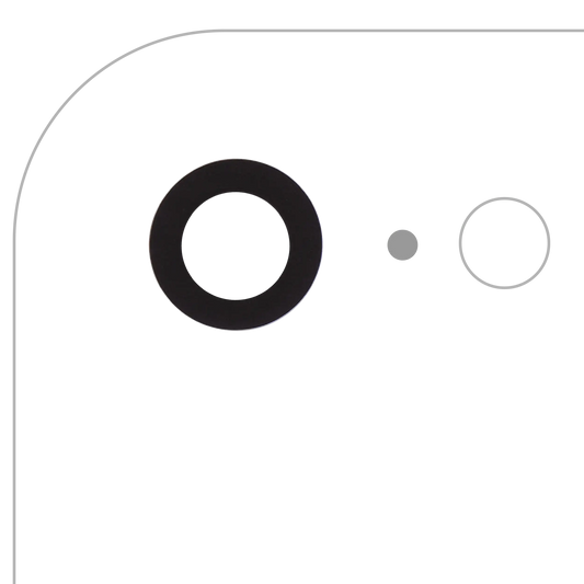 Back Camera Lens With Adhesive (Glass Only) For iPhone 7 / 8 / SE (2020) / SE (2022) (All Colors) (10 Pack) (Real Sapphire / Premium)