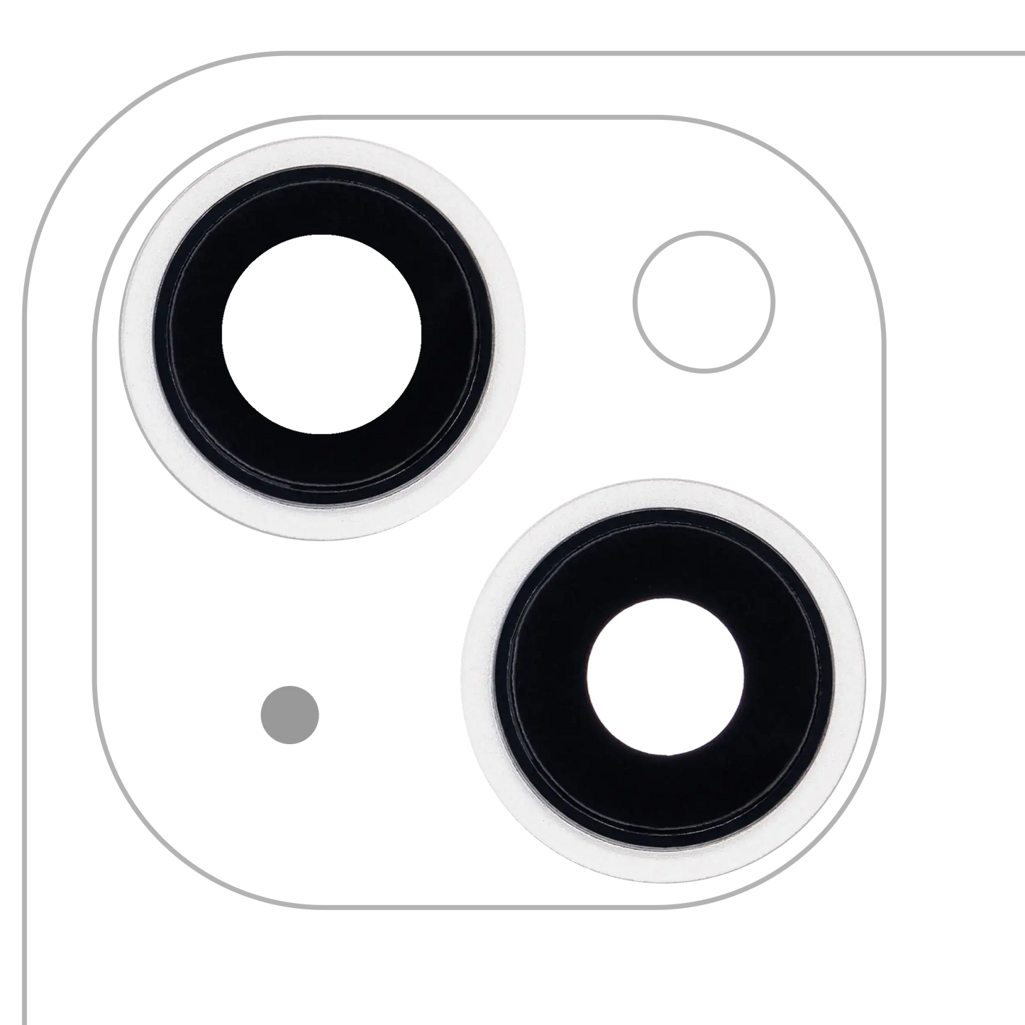 Back Camera Lens With Bracket & Bezel For iPhone 13 / 13 Mini ( 2 Piece) (Aftermarket Plus) (Starlight)