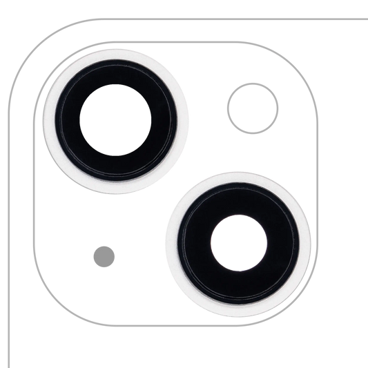 Back Camera Lens With Bracket & Bezel For iPhone 13 / 13 Mini ( 2 Piece) (Aftermarket Plus) (Starlight)