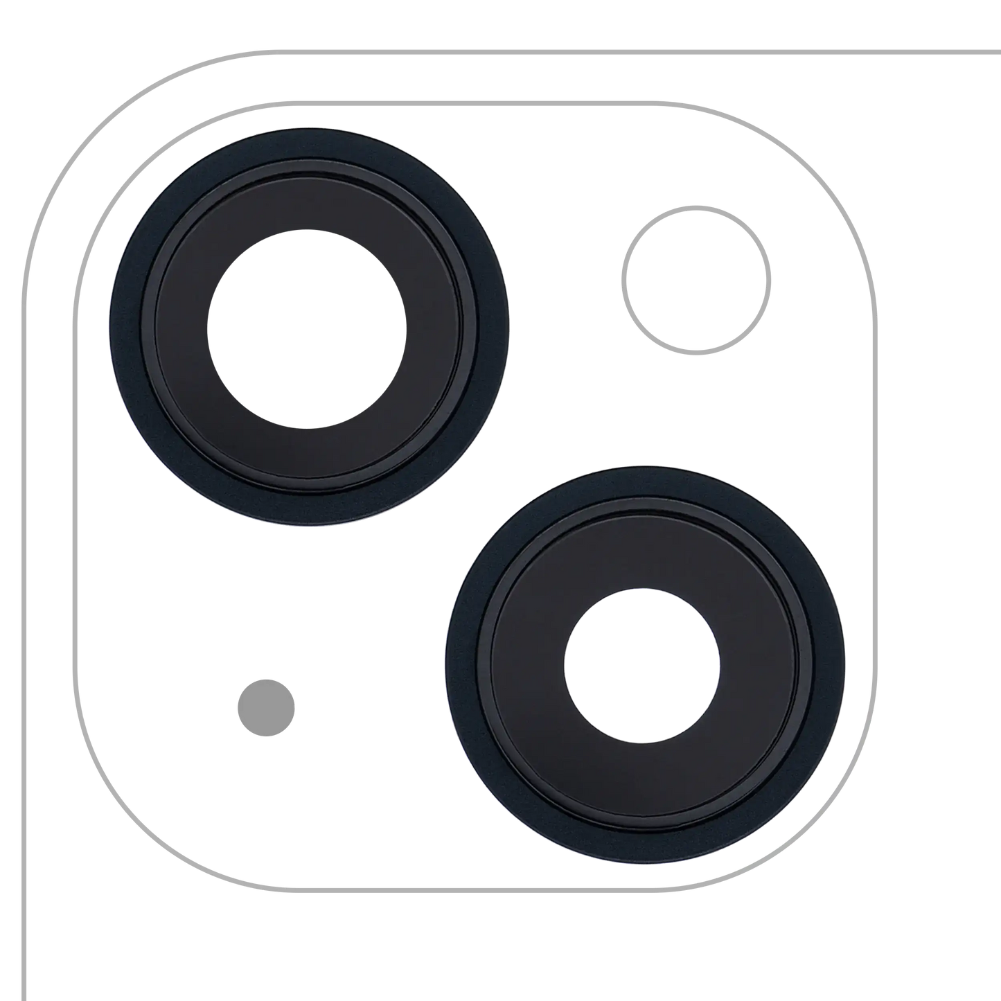 Back Camera Lens With Bracket & Bezel For iPhone 13 / 13 Mini ( 2 Piece) (Aftermarket Plus) (Midnight)