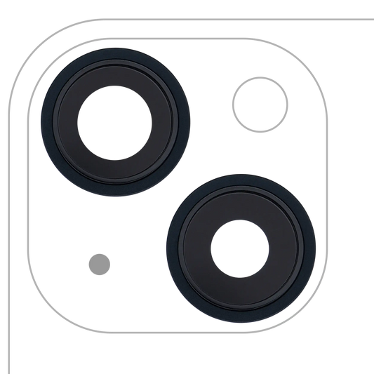 Back Camera Lens With Bracket & Bezel For iPhone 13 / 13 Mini ( 2 Piece) (Aftermarket Plus) (Midnight)