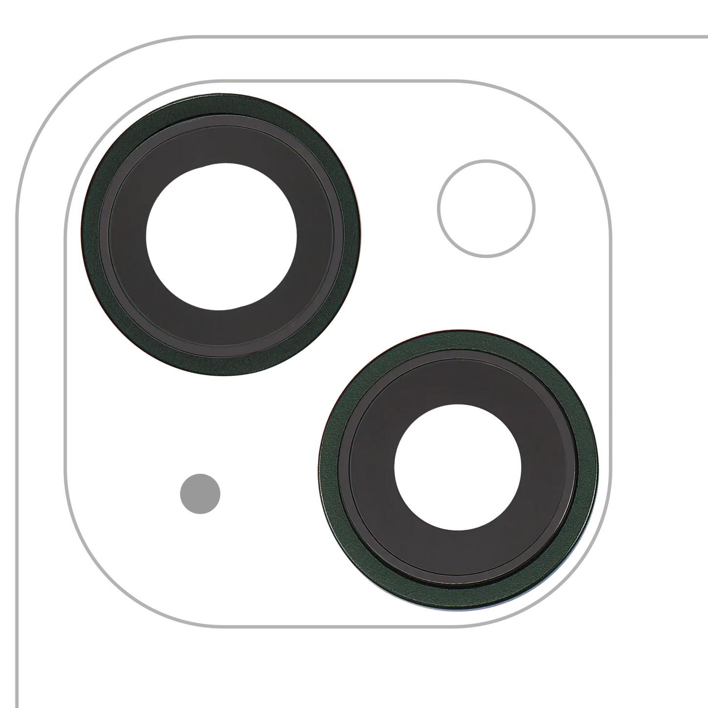Back Camera Lens With Bracket & Bezel For iPhone 13 / 13 Mini ( 2 Piece) (Aftermarket Plus) (Green)