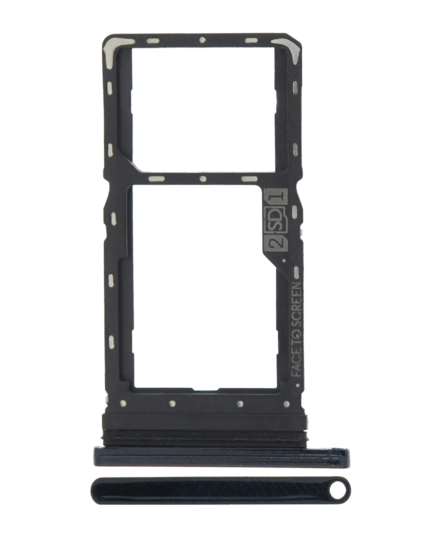 Dual Sim Card Tray For Motorola Moto G8 Play (XT2015 / 2019) (Black Onyx) | compatible mobile phone replacement part | SKU 107085003434 | product image 1