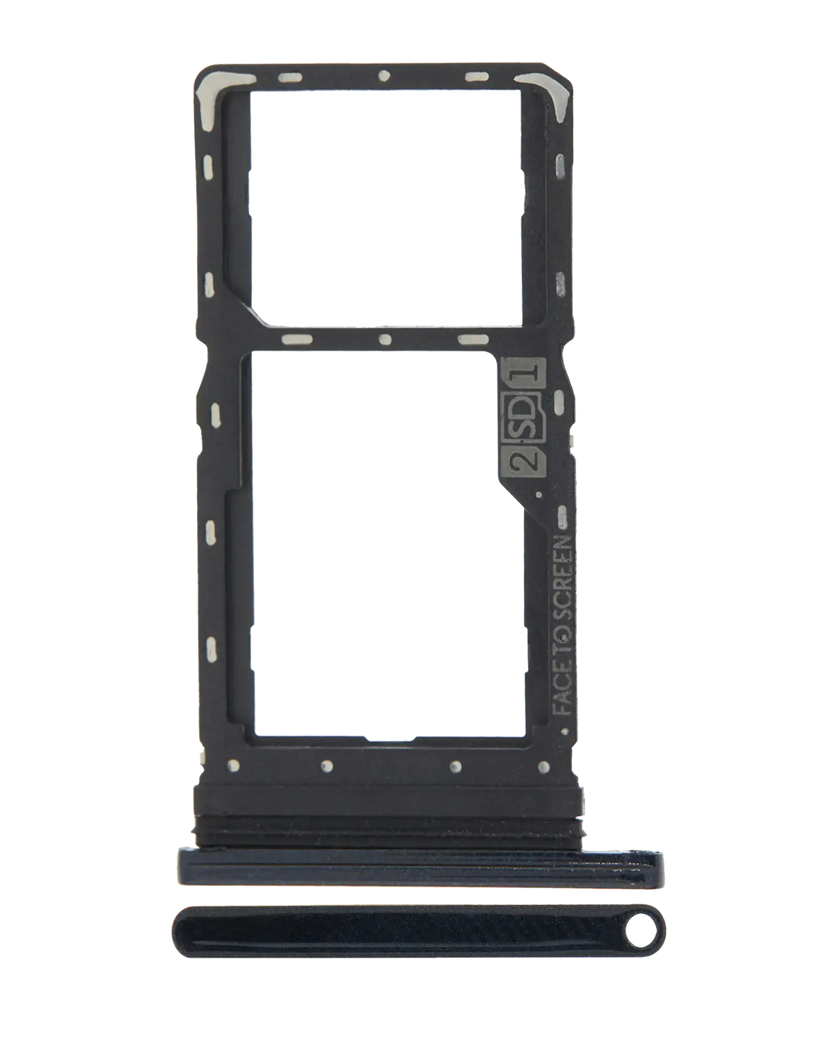 Dual Sim Card Tray For Motorola Moto G8 Play (XT2015 / 2019) (Black Onyx) | compatible mobile phone replacement part | SKU 107085003434 | product image 1