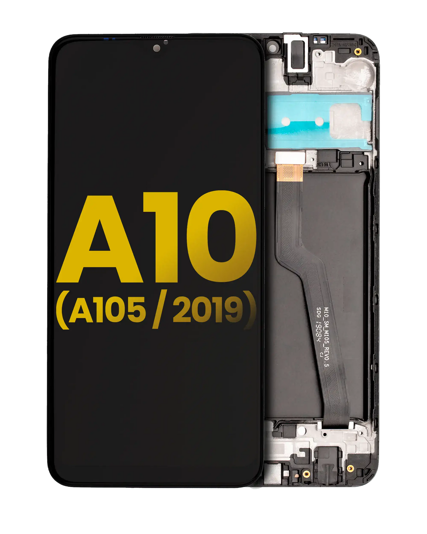 LCD Assembly With Frame For Samsung Galaxy A10 (A105 / 2019) (Single Sim) (North American Version) (Refurbished) (Black) replacement part product image 1 - SKU 107082020012