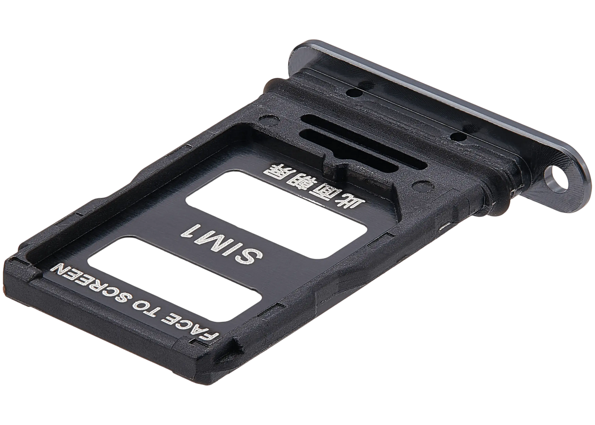 Sim Card Tray For Xiaomi 14 (Black) – device repair component close-up – SIM Tray Replacement for phone repair