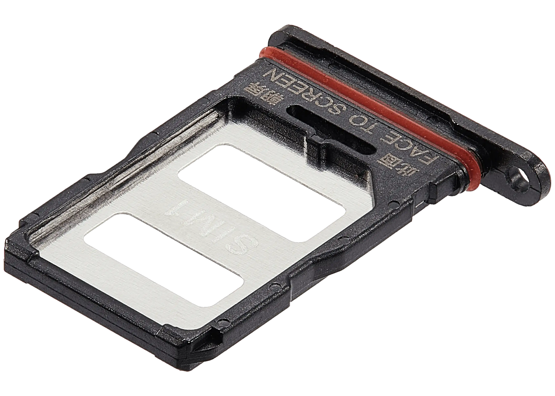 Sim Card Tray For Xiaomi 12T / 12T Pro (Black) – device repair component close-up – SIM Tray Replacement for phone repair