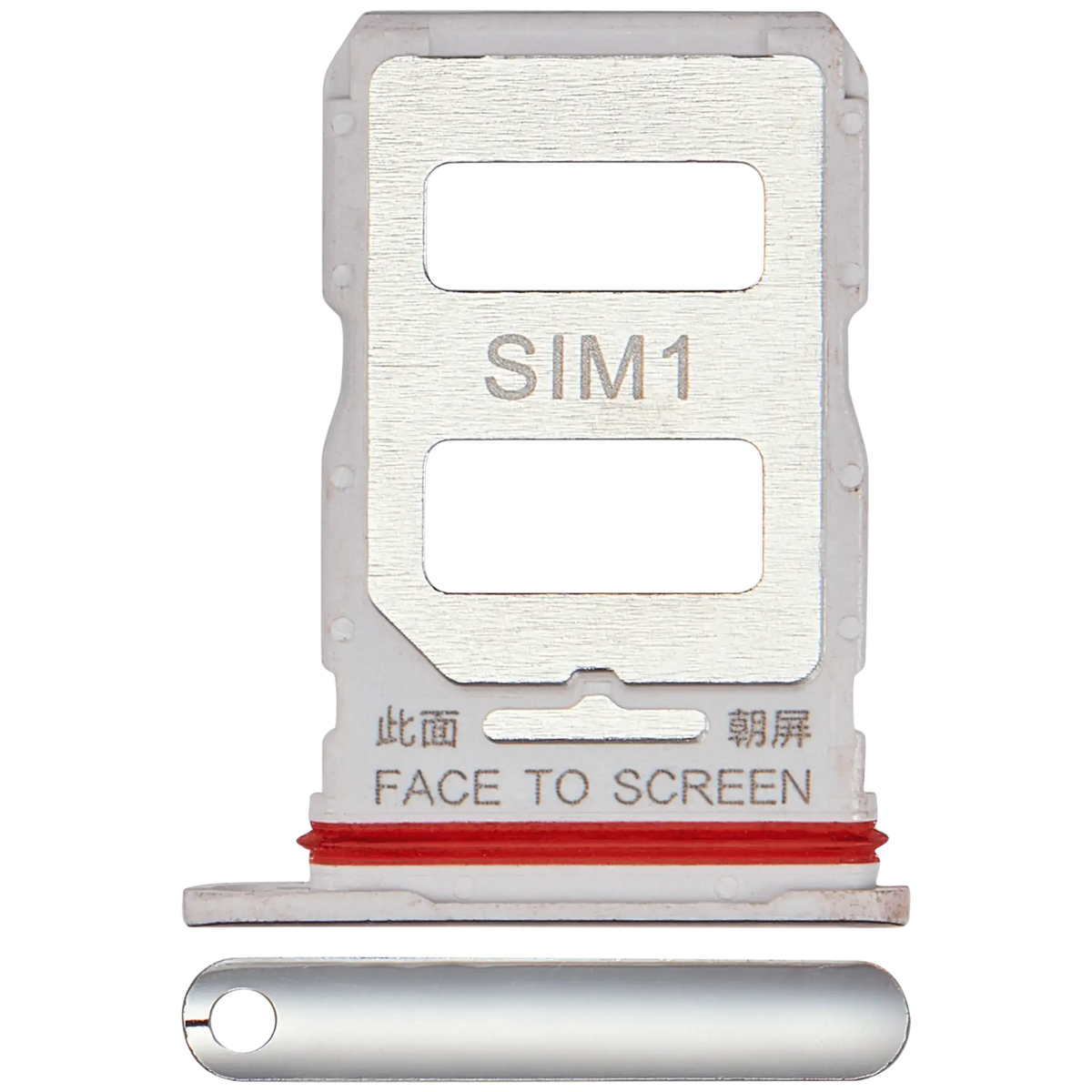 Sim Card Tray For Xiaomi 12T / 12T Pro (Silver) – replacement part product view – SIM Tray Replacement for phone repair