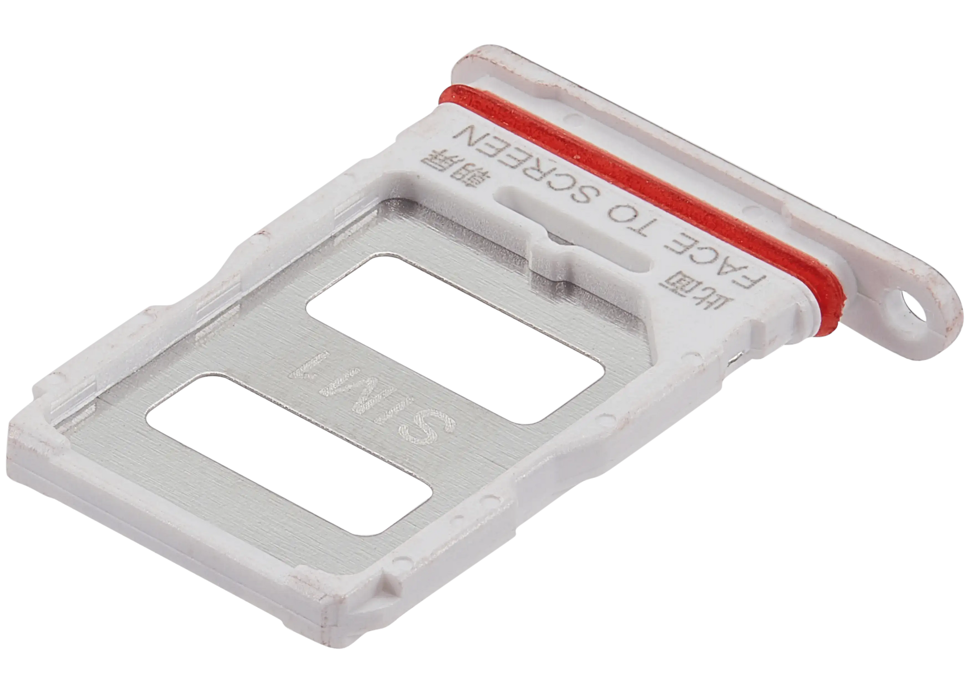 Sim Card Tray For Xiaomi 12T / 12T Pro (Silver) – device repair component close-up – SIM Tray Replacement for phone repair