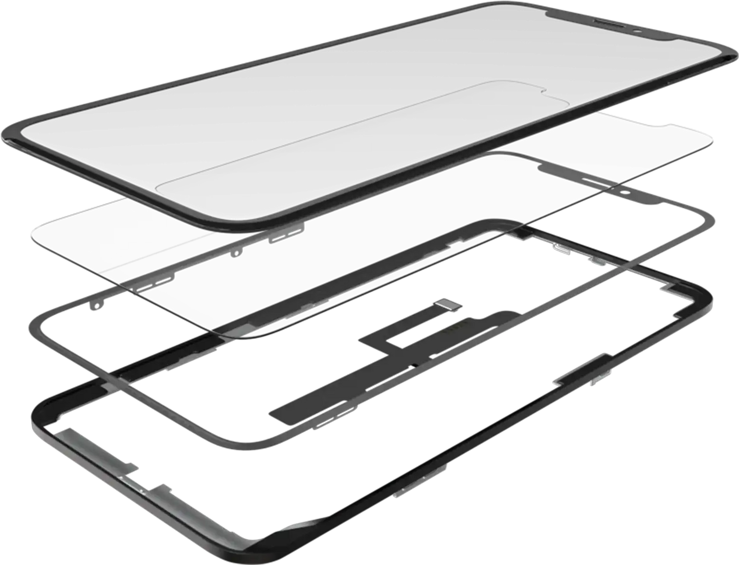 4 in 1 (Glass With OCA Pre-Installed + Frame + Digitizer ) For iPhone 11 (OCA Master)