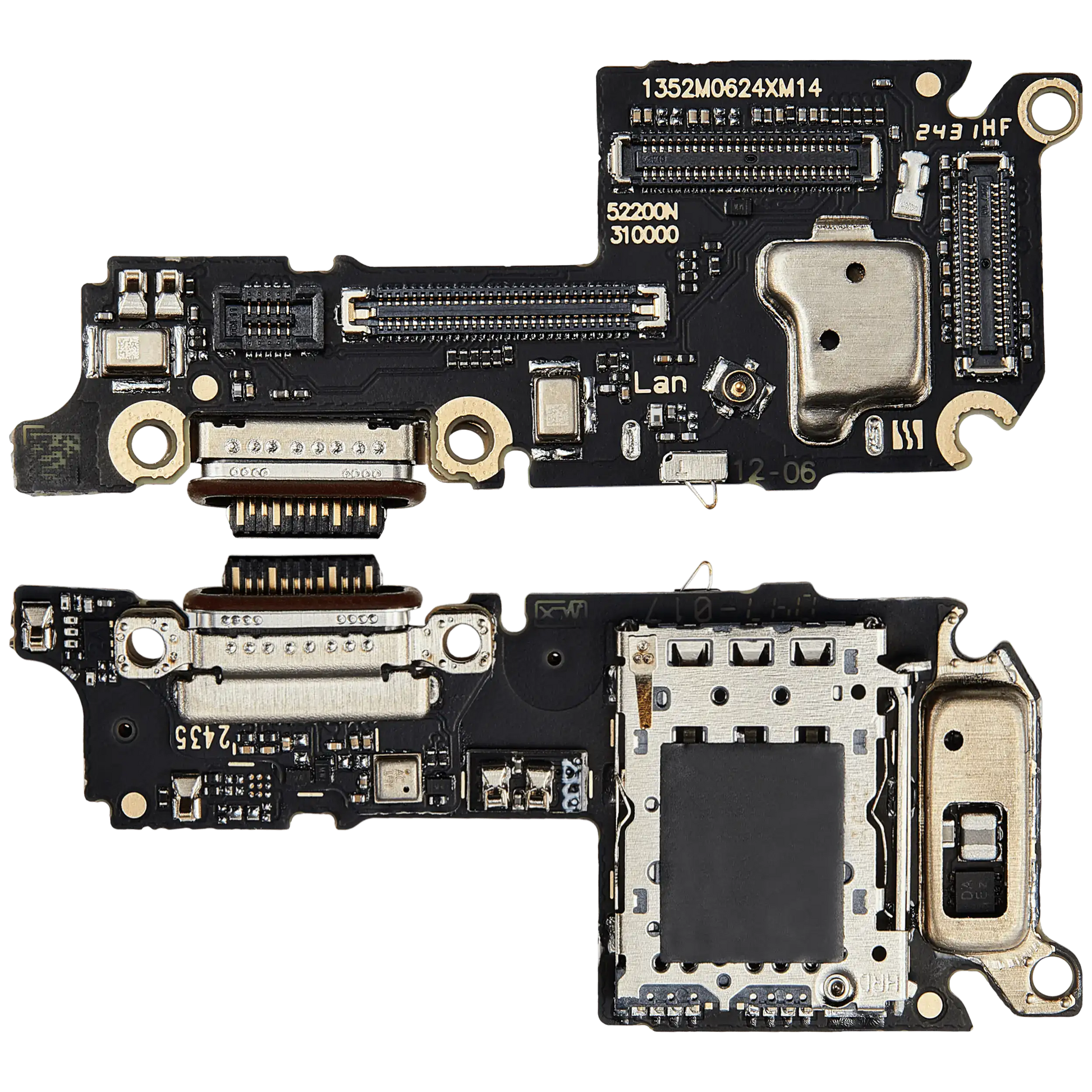 Charging Port Board With Sim Card Reader For Xiaomi 14 (Premium) – repair component detail view – Charging Port Replacement for phone repair