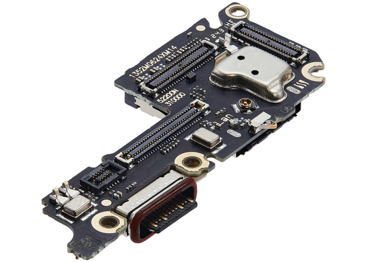 Charging Port Board With Sim Card Reader For Xiaomi 14 (Premium) – device repair component close-up – Charging Port Replacement for phone repair